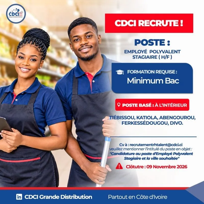 RECRUTEMENT EMPLOYE POLYVALENT STAGIAIRE (H/F)