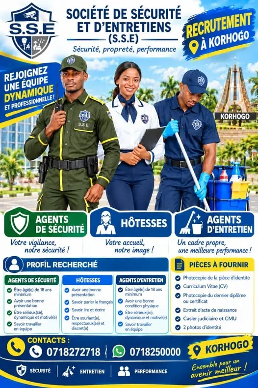 RECRUTEMENT DE PLUSIEURS POSTES