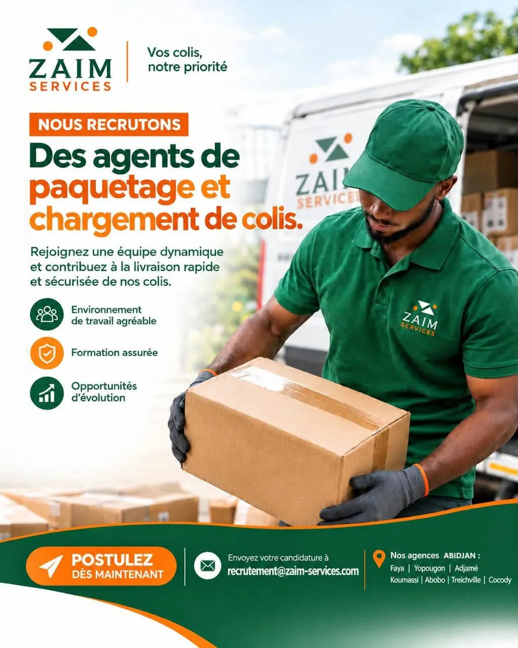 Offre d'emploi RECRUTEMENT AGEBT PAQUETAGE ET DE CHARGEMENT